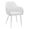 Monarch Specialties Dining Chair, Set Of 2, Side, Upholstered, Kitchen, Dining Room, Pu Leather Look, White, Chrome I 1190 - alternate 1